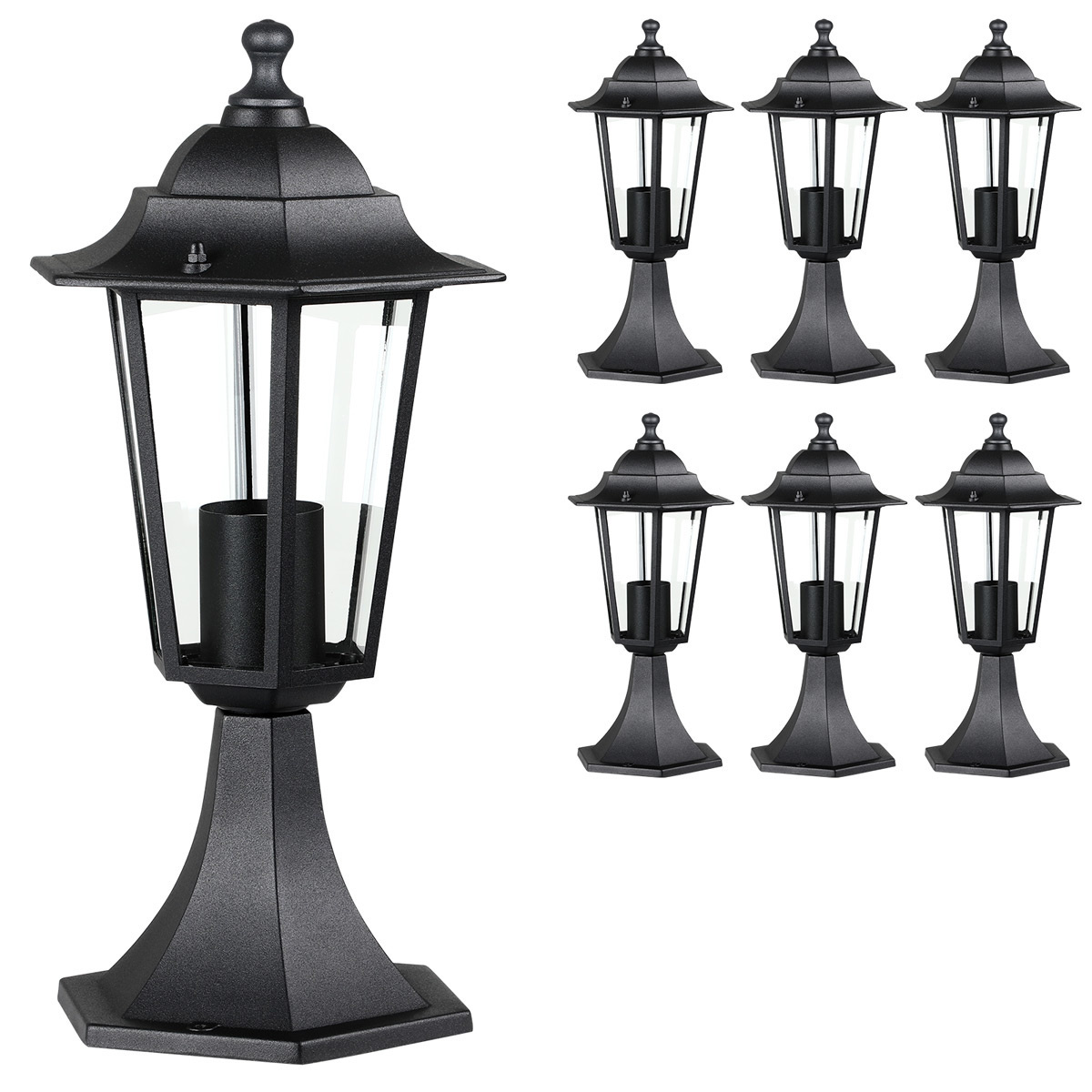 Monzana Tuinlampenset 6 stuks antraciet 39 x 17cm