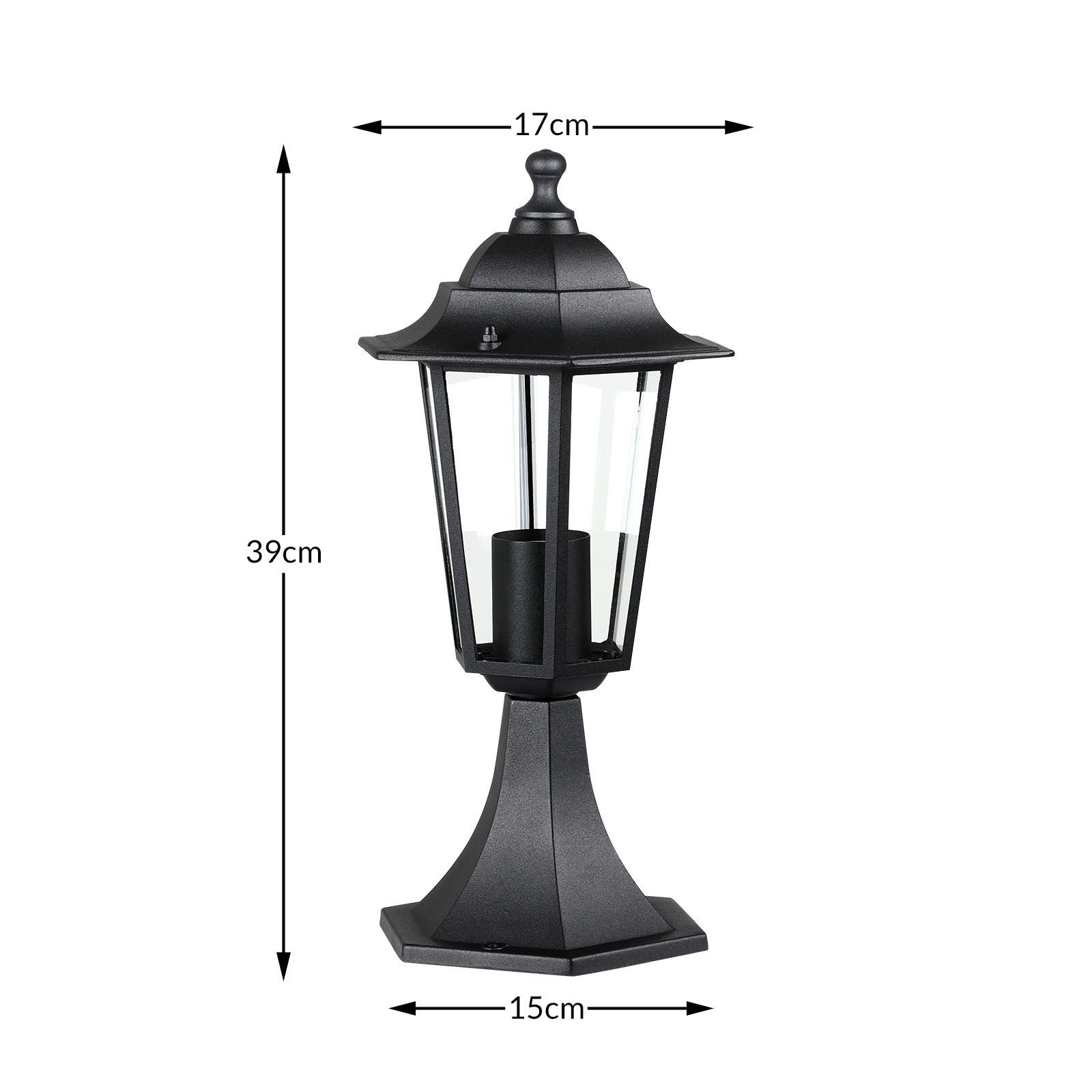 Monzana Tuinlampenset 6 stuks antraciet 39 x 17cm