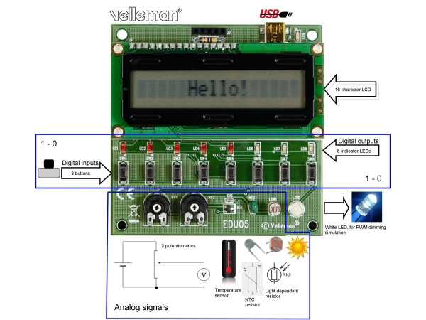 Velleman Kits Usb leermodule