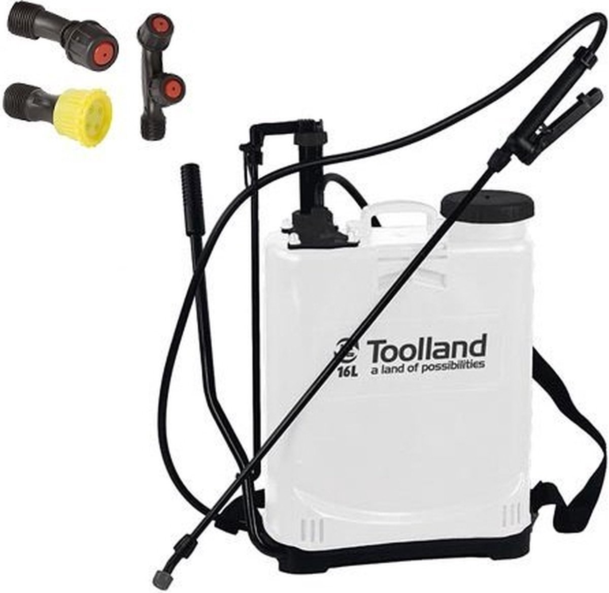 Toolland Drukspuit - 16 L - incl. 3 Sproeistukken