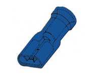 Geïsoleerde Vrouwelijke Connector 6.4Mm Blauw