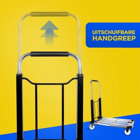 Kinzo Trolley/ Inklapbare Platformwagen - 71 x 41 x 94,5 cm - Belastbaar tot 150kg