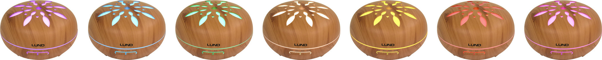 LUND Luxe Aroma diffuser met afstandsbediening - 500 ml - 7 verlichtingskleuren