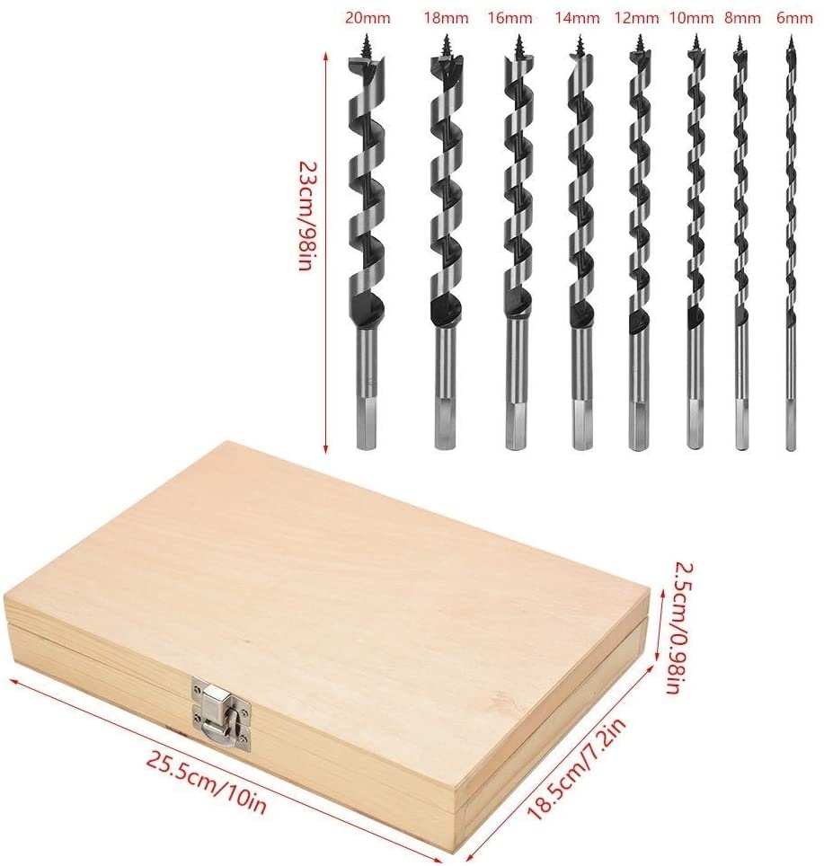 Werkzeug Boorbitset - Spiraal - 8 delig - 12, 20, 32 mm