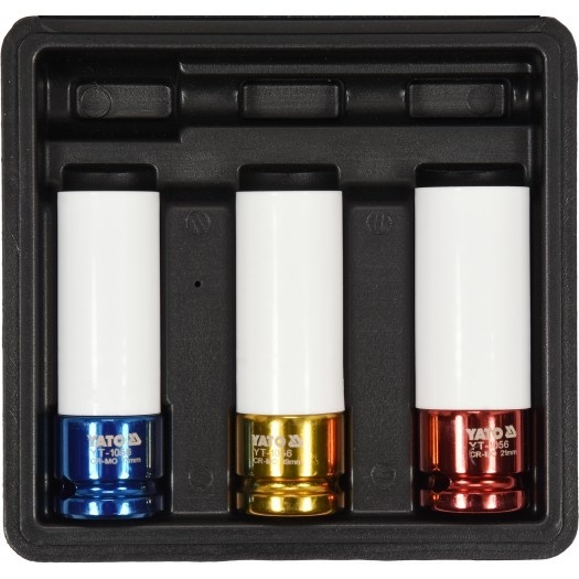 YATO Slagdoppen - 17,19,21mm - 3 delig