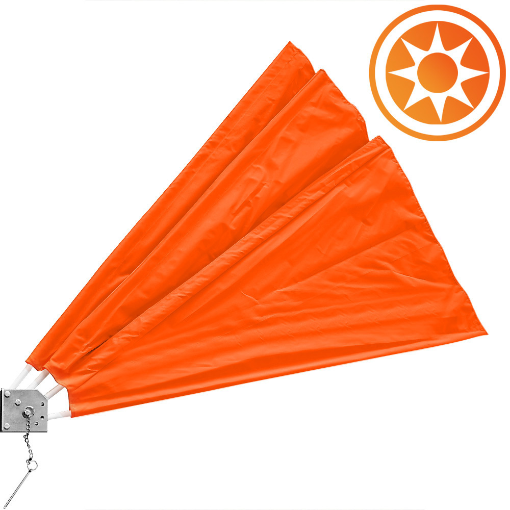 Detex balkon zonnescherm oranje 140x140cm opvouwbaar