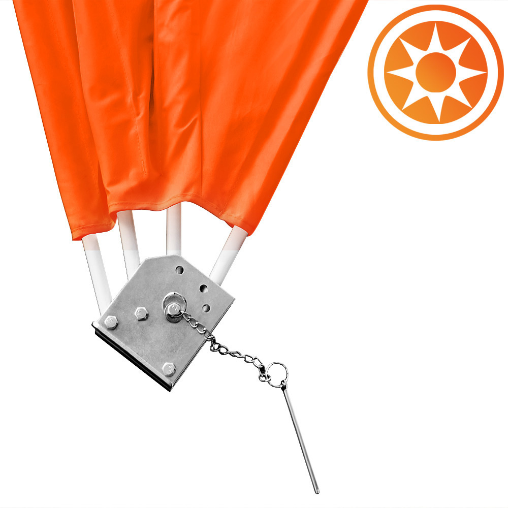 Detex balkon zonnescherm oranje 140x140cm opvouwbaar