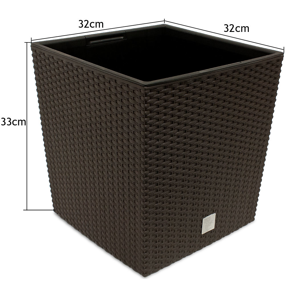 Deuba Bloempot Rato Laag Umbra 32x32x33cm