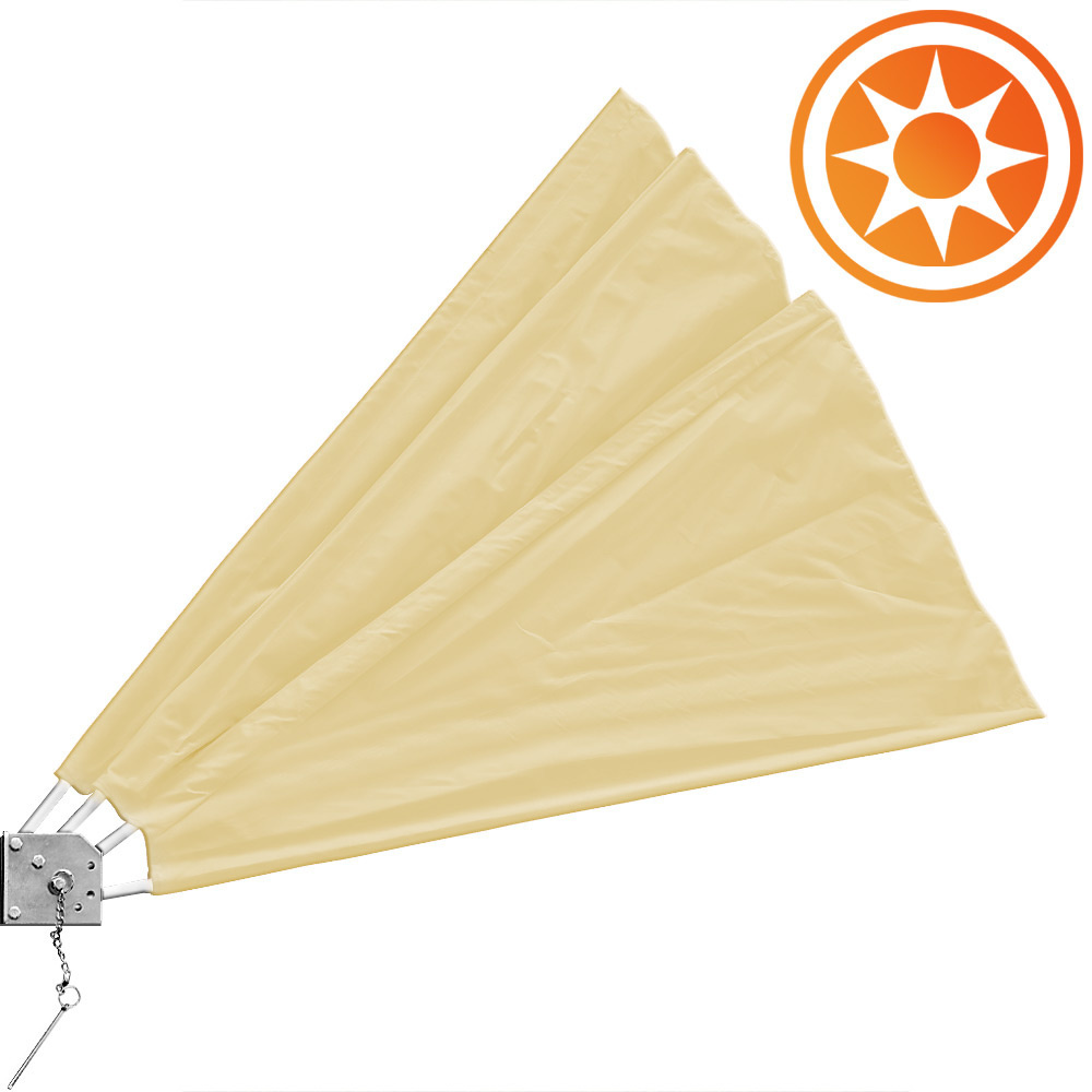 Deuba Opvouwbare Schaduwdoek - Privacyscherm - UV bestendig - 140x140cm - Beige