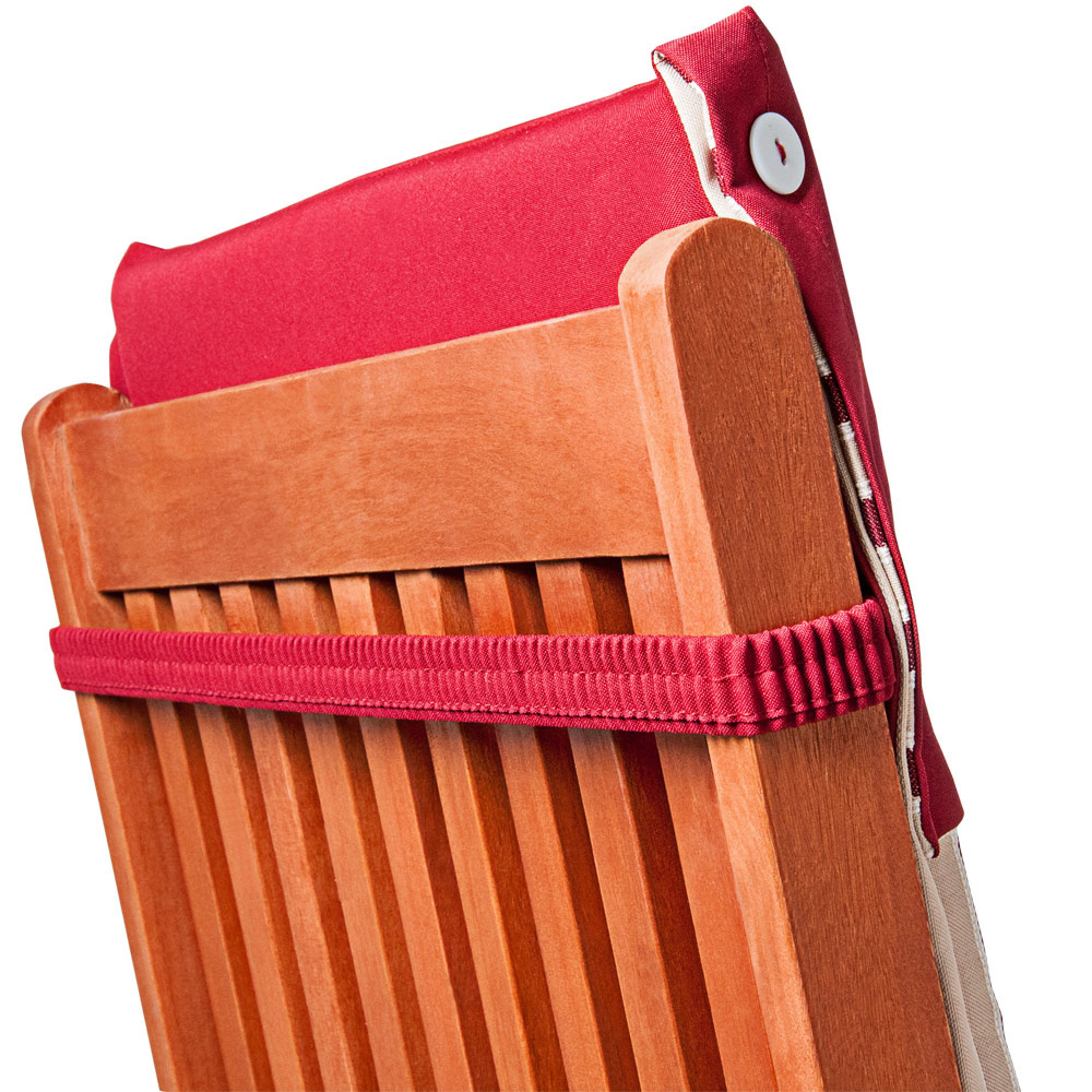 Detex Tuinstoelhoes 6 stuks Vanamo rood-wit gestreept met enveloppe