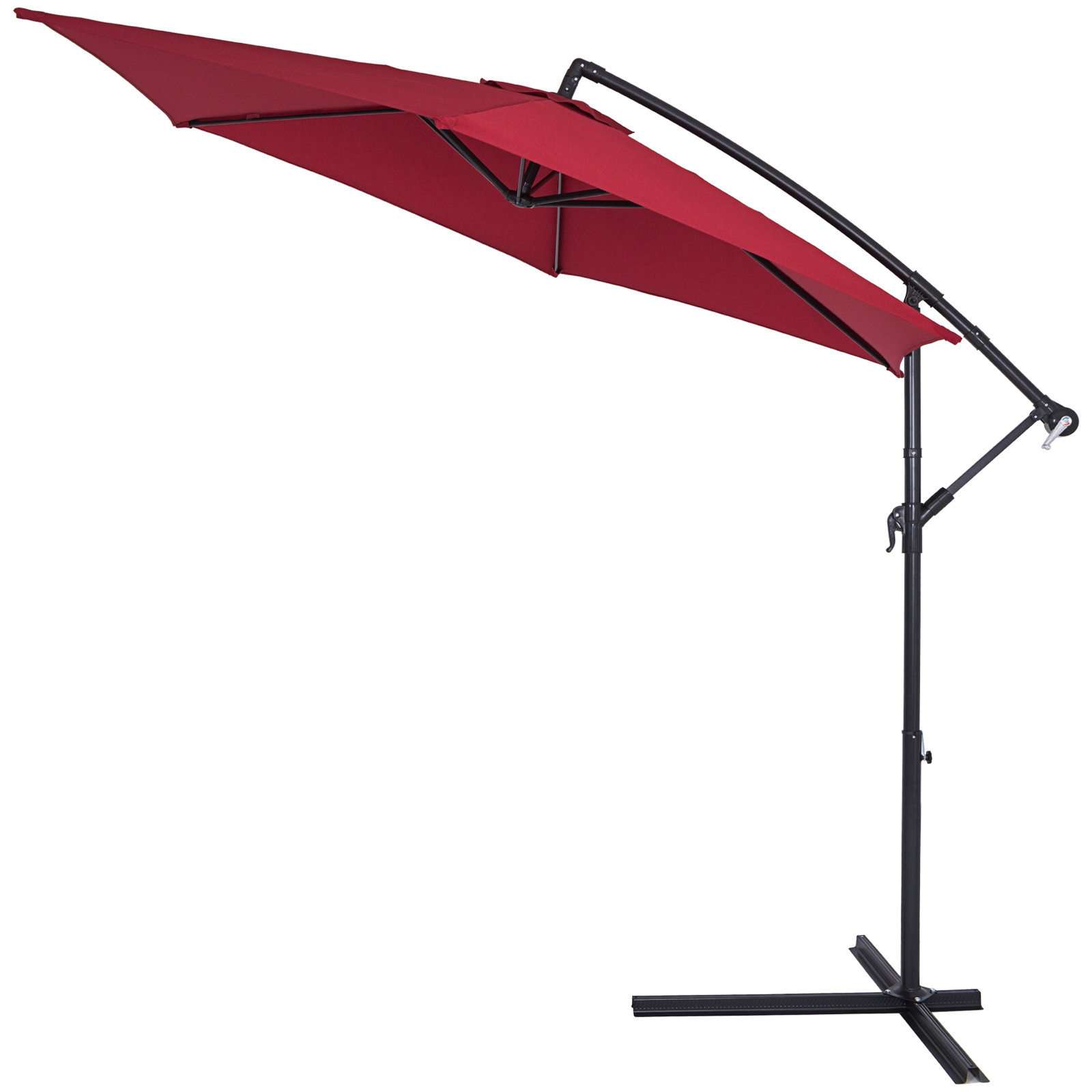 Kingsleeve Parasol Aluminium Ø 300cm rood met UV-bescherming 40+