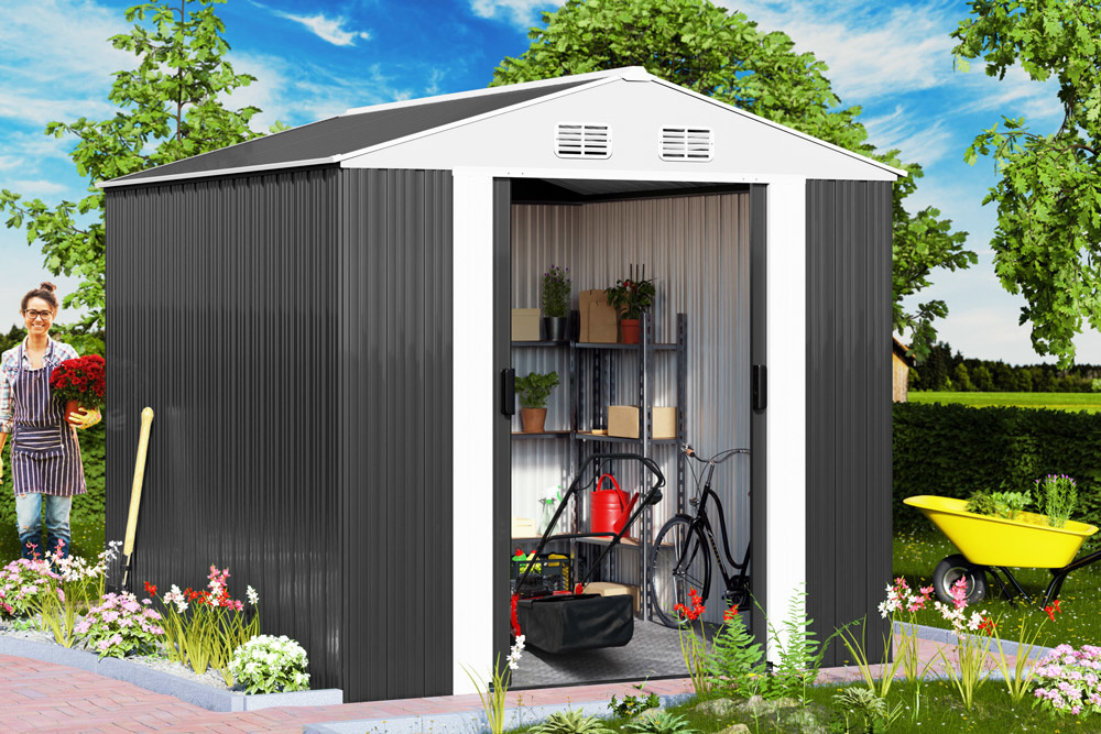 Gardebruk Tuinhuisje metaal antraciet 14,65 m³