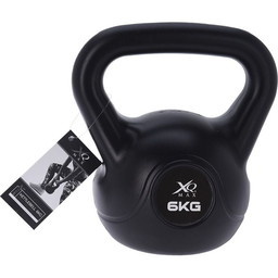 XQ Max Kettlebell - 6KG en 2 stuks Dumbbell - 2x 2KG - Zwart