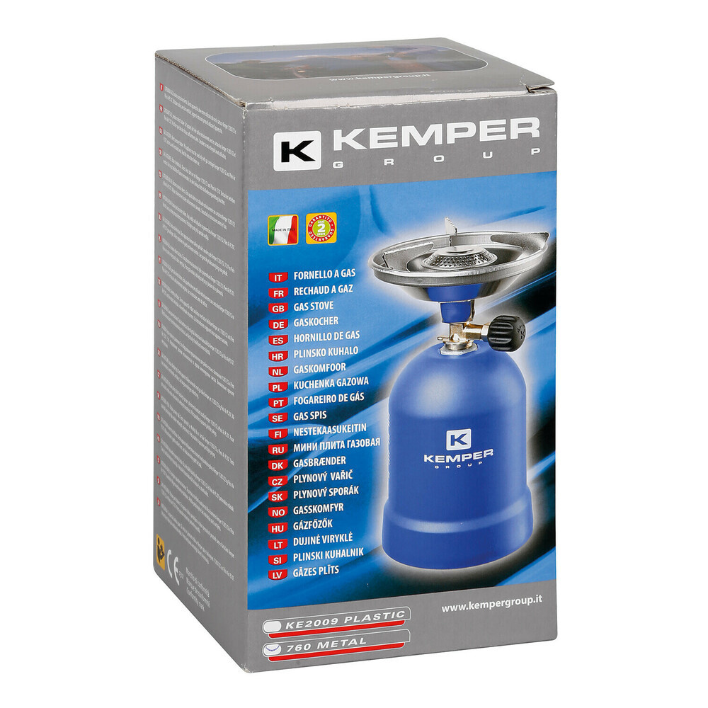 Kemper Gaskooktoestel met windbescherming 2050 W Blauw