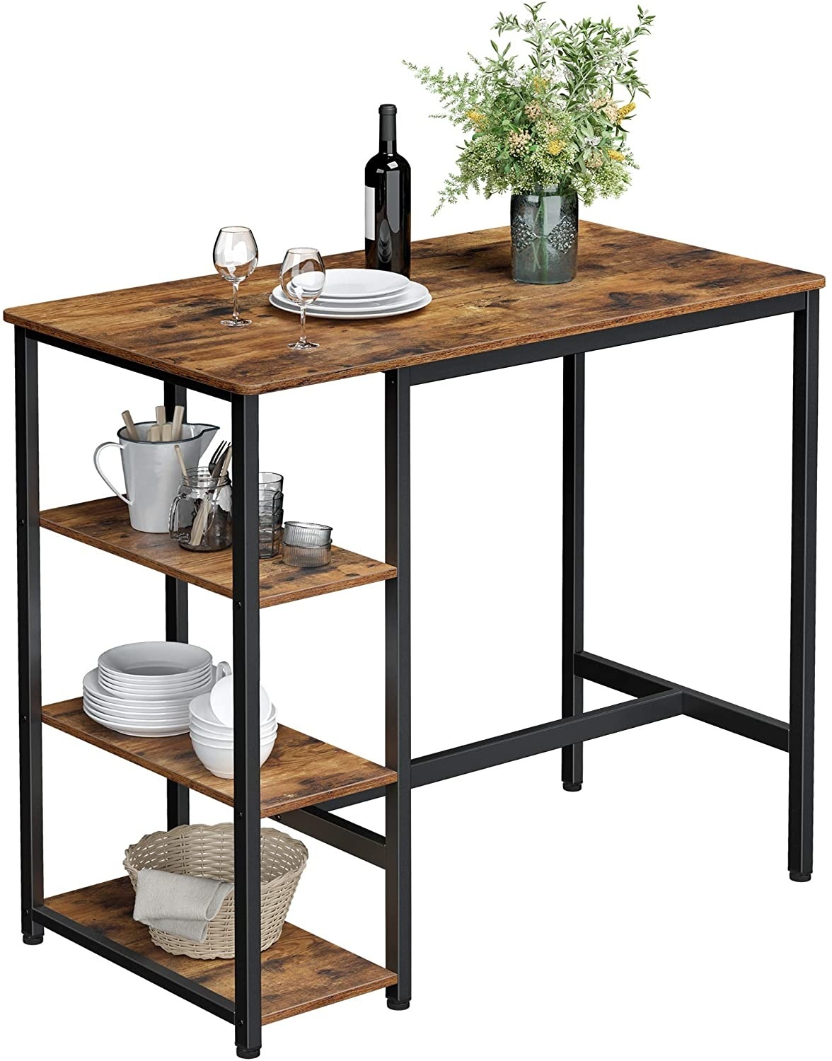 Hoout Bartafel met Kruk en Planken