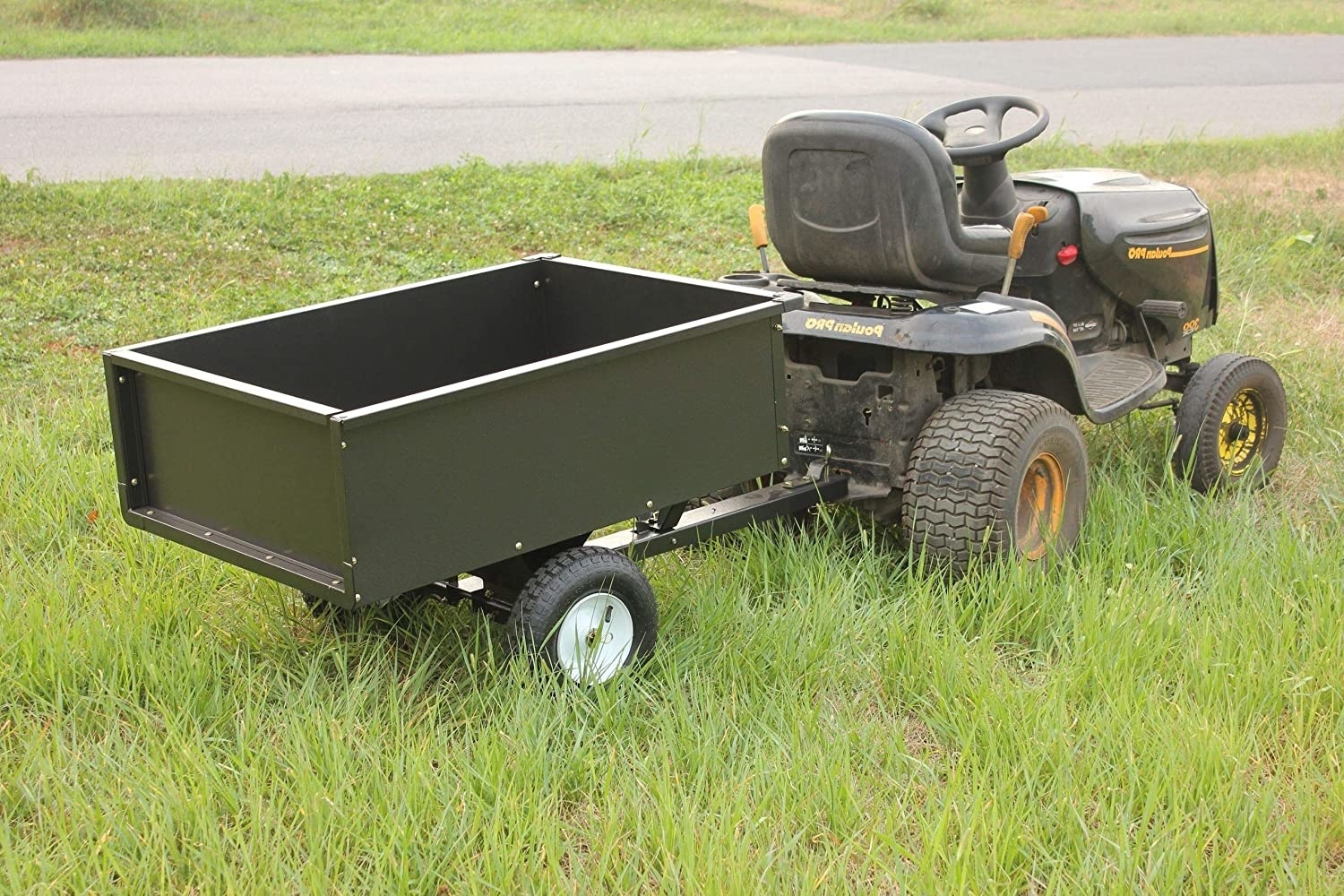 Turfmaster Aanhangwagen met gelaste bak - max. 226 Kg - RVS - Met kiepbak