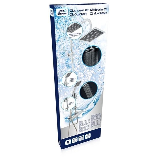 Bath & Shower Luxe XL Doucheset - met vierkant Regendouche 22x22cm - Handdouche 10x9cm