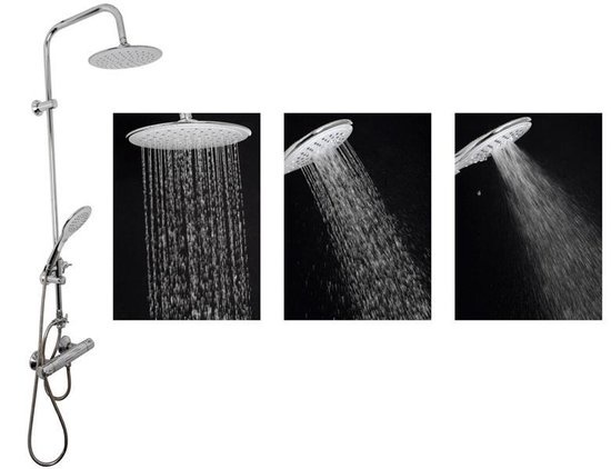 Bath & Shower Luxe XL Doucheset - met vierkant Regendouche 22x22cm - Handdouche 10x9cm