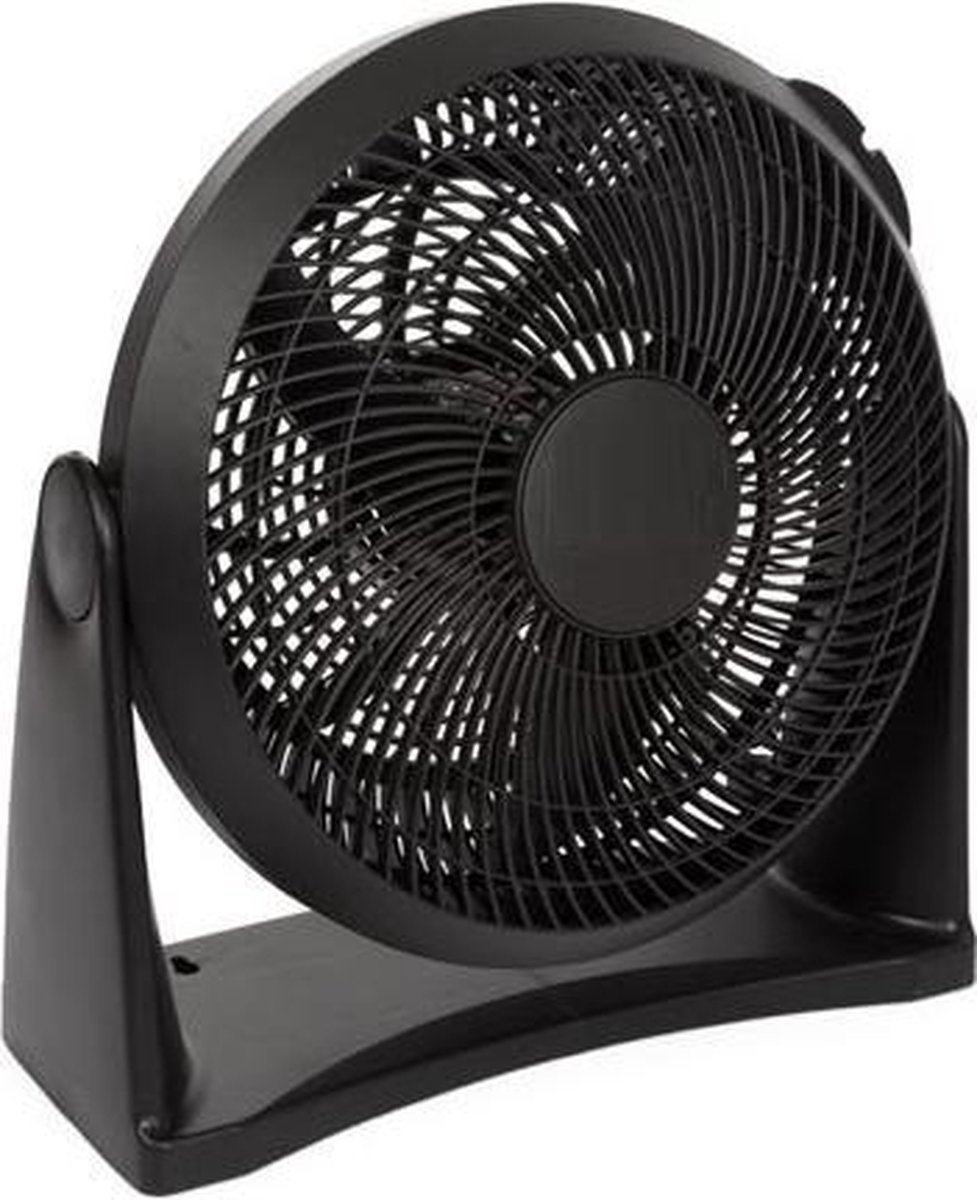 Perel Vloer- en Wandventilator ABS - MET muurbevestiging - Ø30cm - Zwart - 35W -