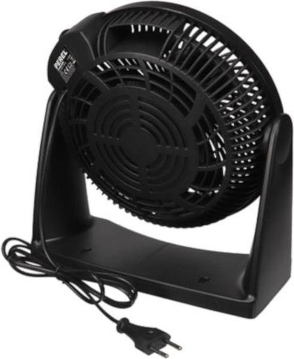 Perel Vloer- en Wandventilator ABS - MET muurbevestiging - Ø30cm - Zwart - 35W -