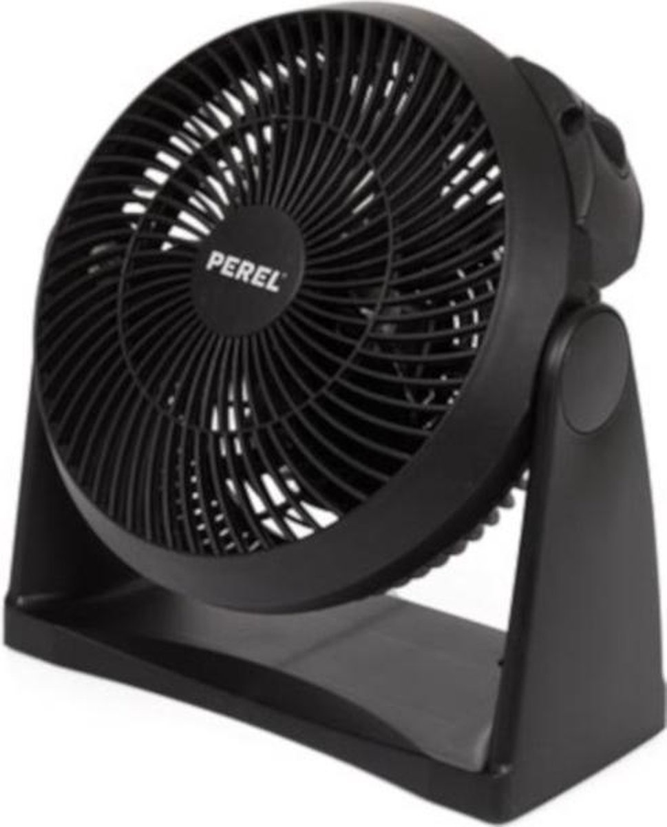 Perel Vloer- en Wandventilator ABS - MET muurbevestiging - Ø30cm - Zwart - 35W -