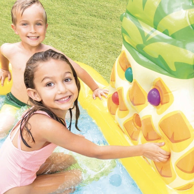 Intex Opblaasbaar Kinderzwembad - Fruit - Met Glijbaan - 244 x 191 x 91 cm