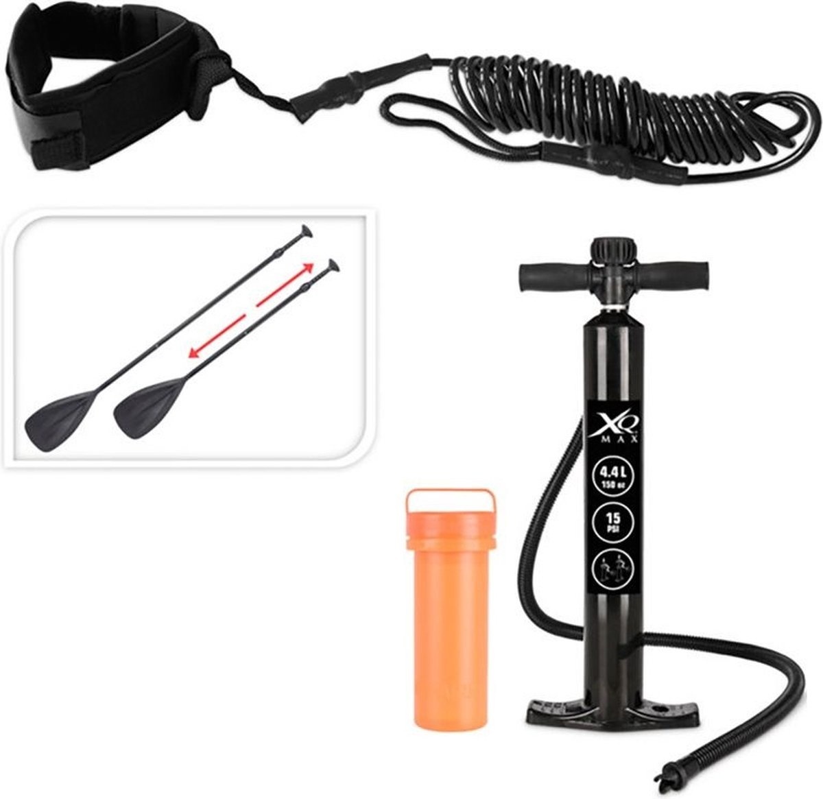 XQ Max Opblaasbaar Sup Board - 6-delig - Premium versie - Opblaasbare Paddle Board - Stevige kwaliteit - Max. 150kg