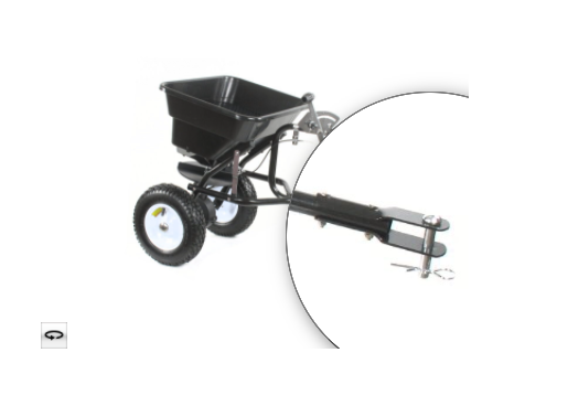 Turfmaster Strooier getrokken model - Max. inhoud 36 kg - Strooibreedte 2,5 - 3,5 m