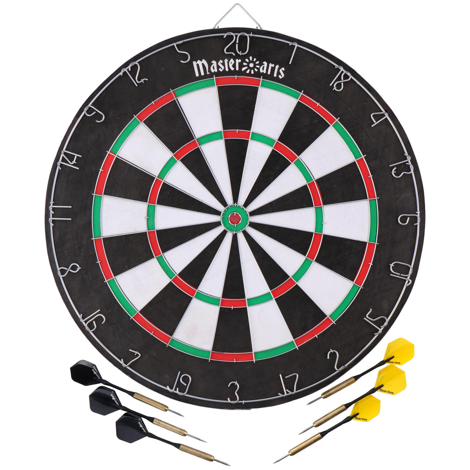 Masterdarts Professioneel Dartbord met 6 dartpijlen - 5.8 x 45.8 x 37cm