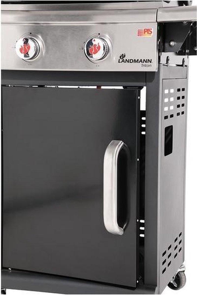 Grillchef by Landmann Triton 2.0 zwart gasbbq - Gasbarbecue - Barbecue - Grill - inklapbare werkbladen - geschikt voor 8 personen