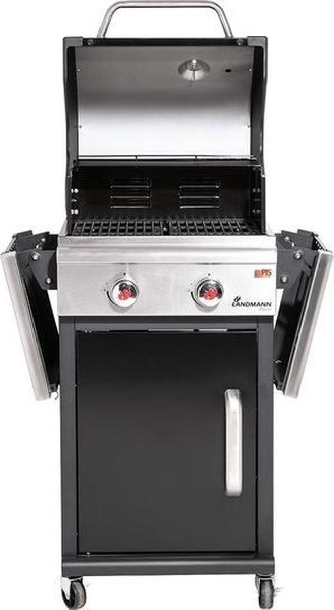 Grillchef by Landmann Triton 2.0 zwart gasbbq - Gasbarbecue - Barbecue - Grill - inklapbare werkbladen - geschikt voor 8 personen