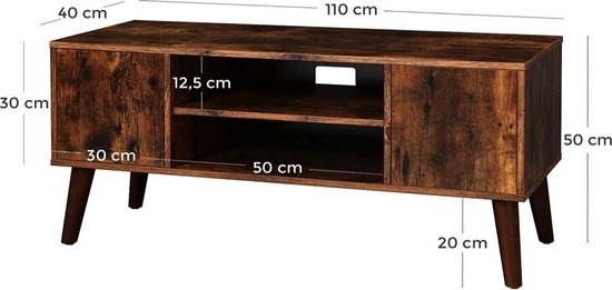 Hoout TV Kast, Tv meubel, hout, bruin