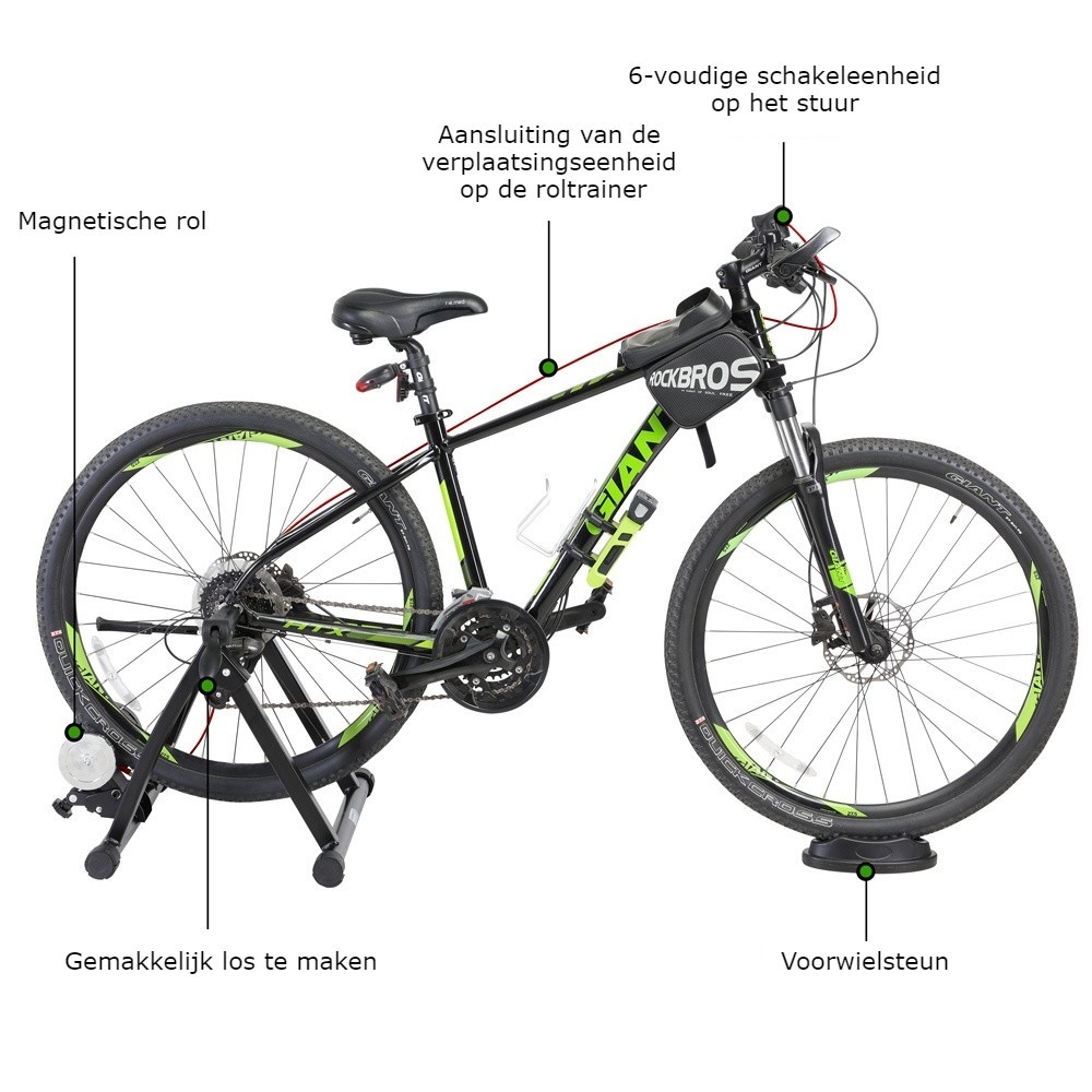 Sportana Fietstrainer voor Binnen - Magneet gestuurd - tot 150kg