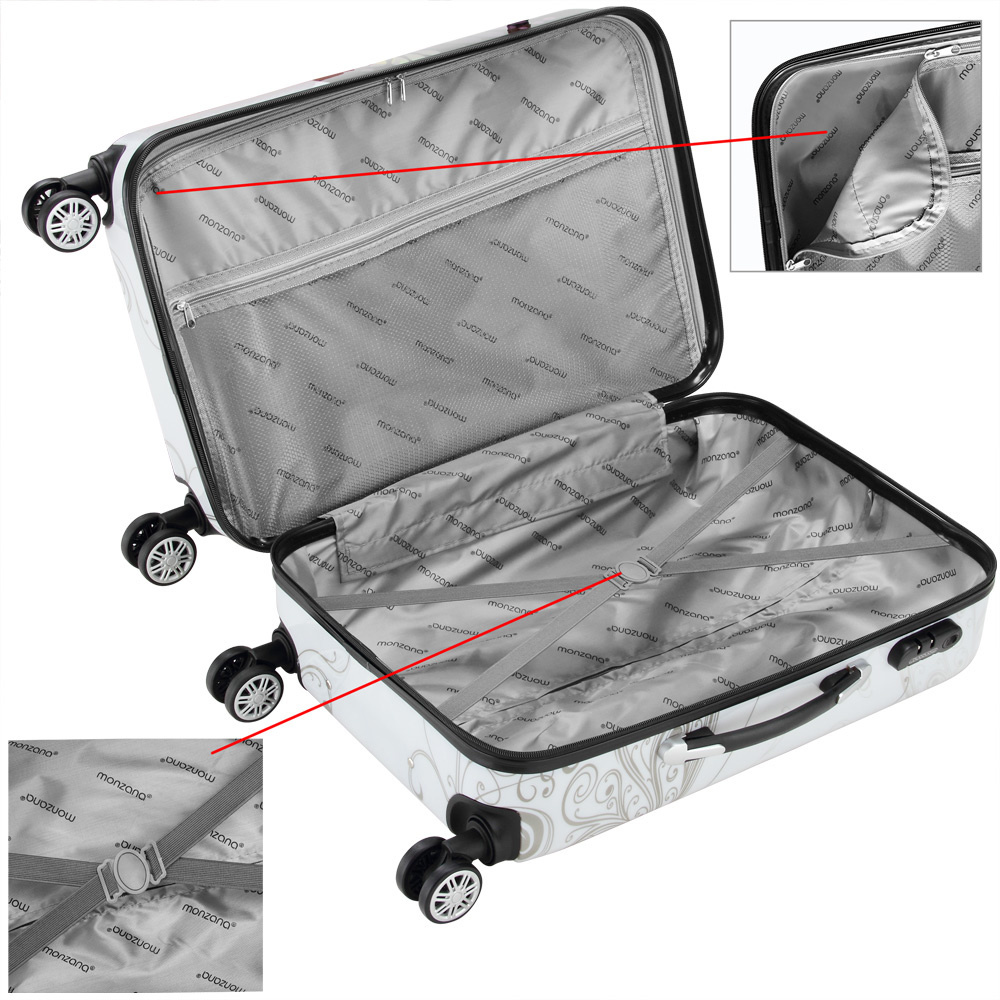 Monzana Hard case koffer Vlinder XL polycarbonaat 89L 75x49x29cm
