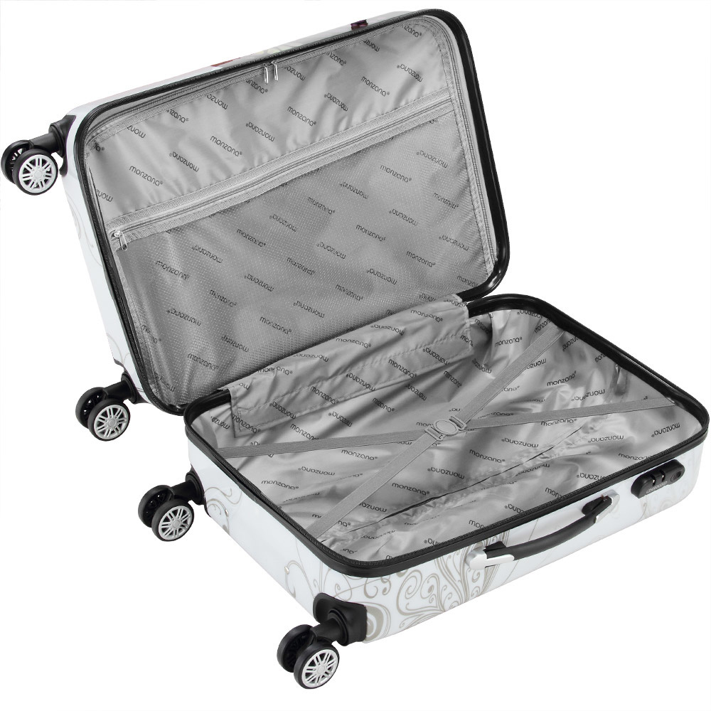 Monzana Hard case koffer Vlinder set van 4 beautycase/ M/ L/ XL polycarbonaat