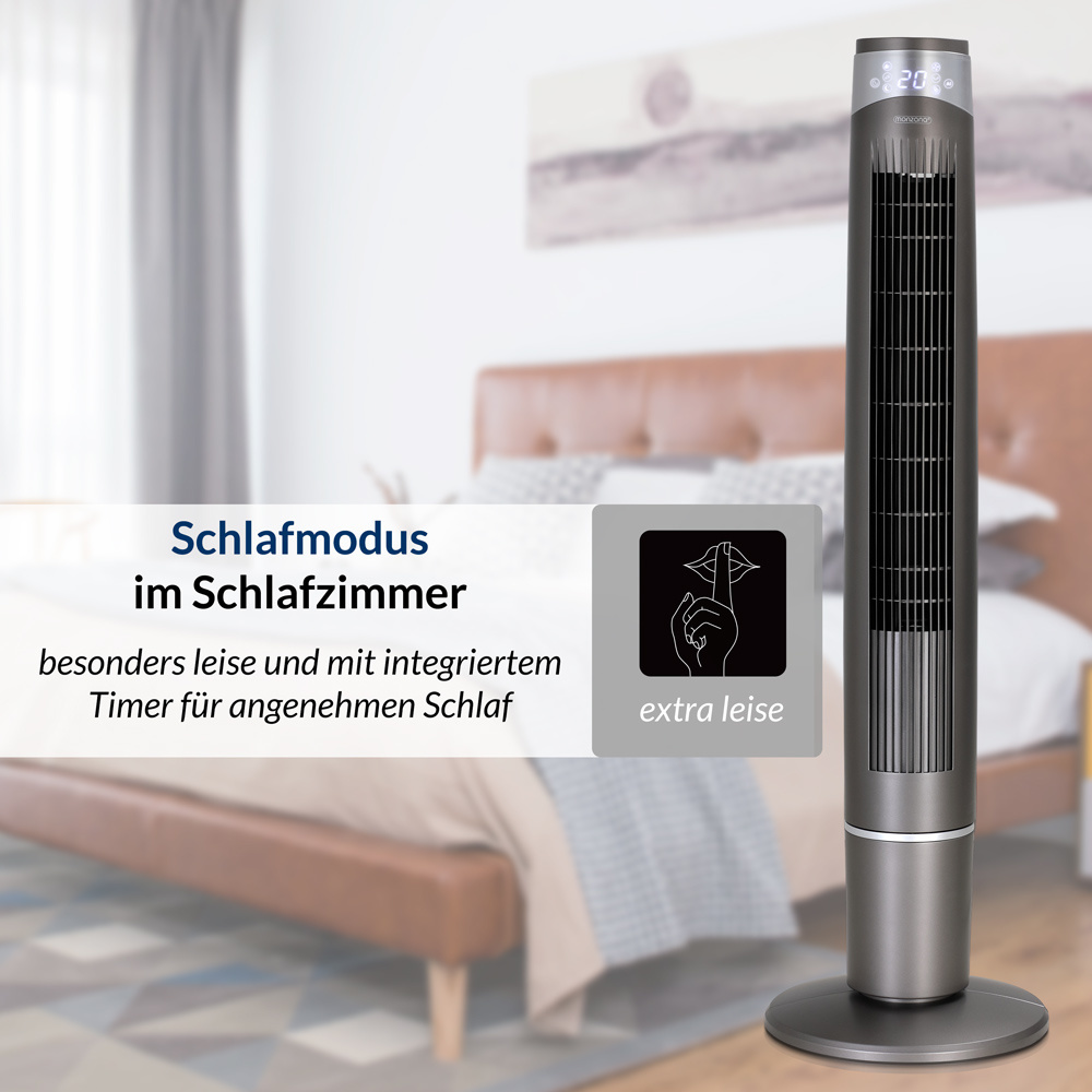Monzana Torenventilator grijs 120cm incl. afstandsbediening
