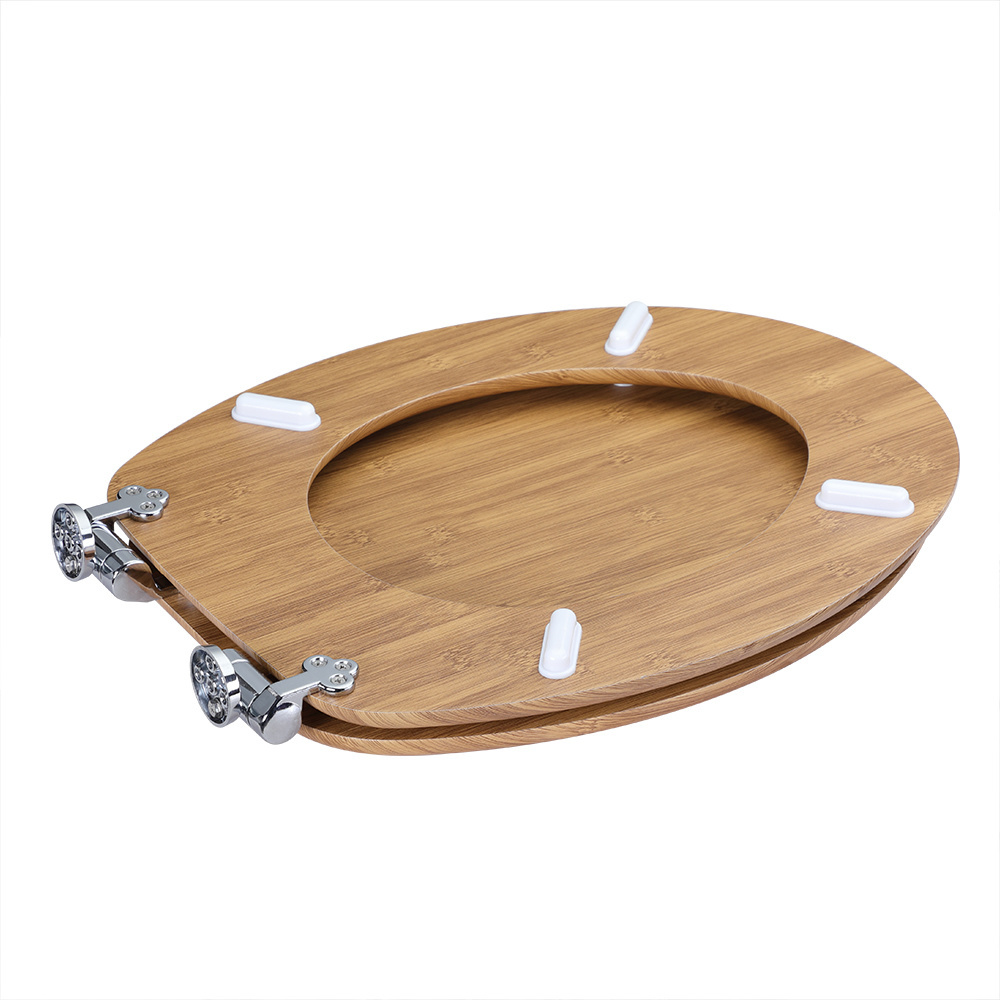Casaria MDF toiletbril bamboe met Softclosing mechanisme