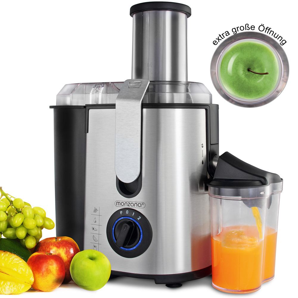 Deuba Juicer - Sapcentrifuge voor groenten & fruit 1100W - roestvrij staal - grote vulopening