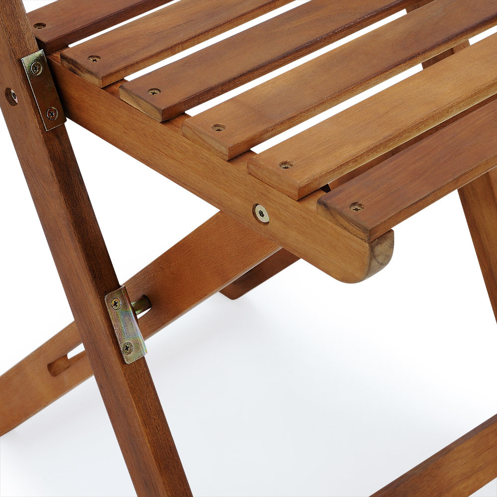 Casaria 3-delige Balkonset van acaciahout - 2 stoelen en 1 tafel
