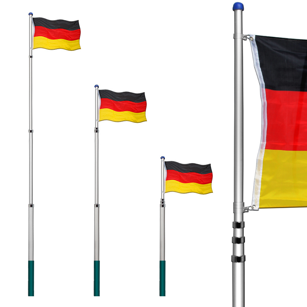 Monzana vlaggenmast 630cm Duitsland | Telescopisch