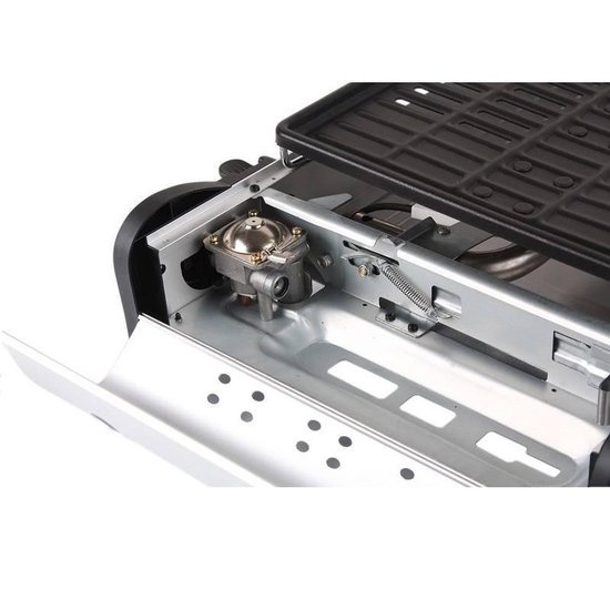 Kemper draagbare smart gas barbecue Tafelbarbecue Campingkooktoestel - incl. 2 gasflessen