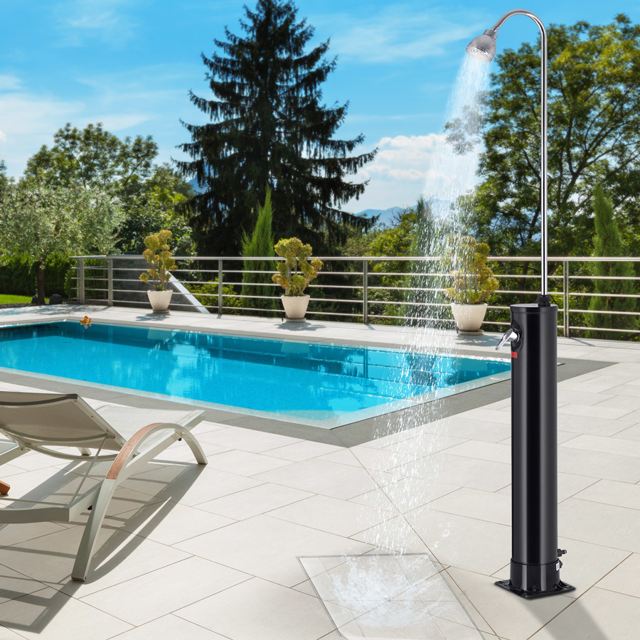 Monzana Zonnedouche zwart 18L