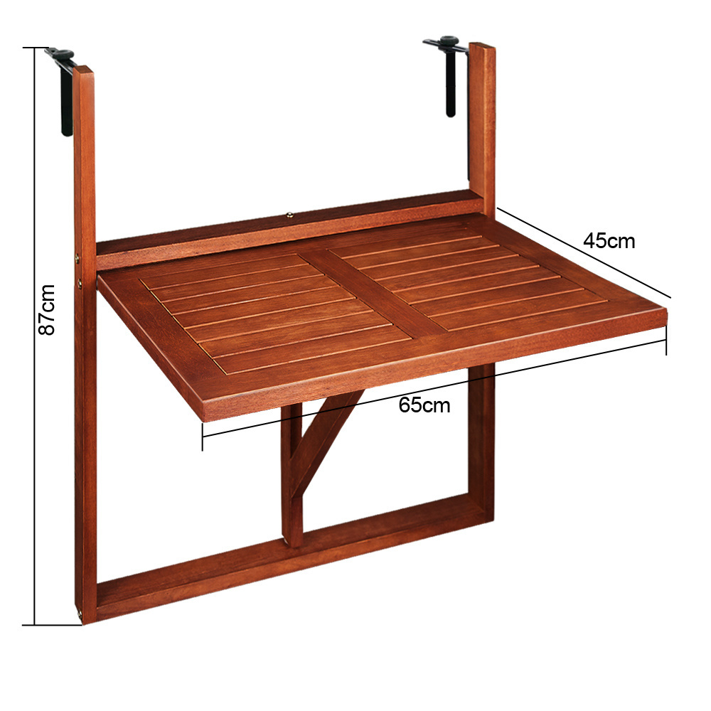 Casaria Balkontafel Inklapbaar - Acaciahout - 65x45x87cm