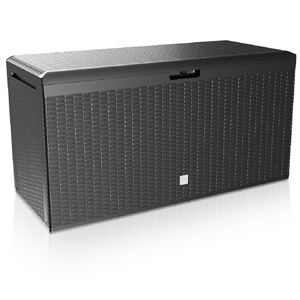 Deuba Opbergbox Rato Plus antraciet 114x47x60cm met wielen