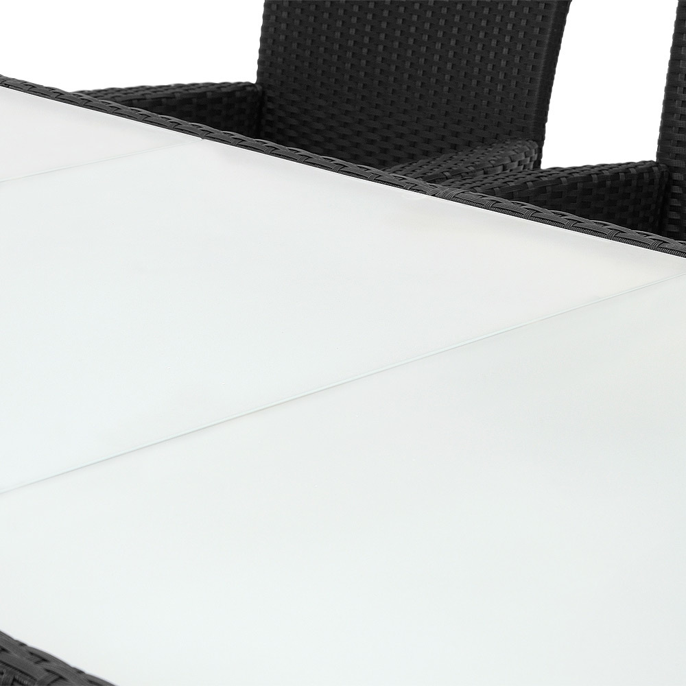 Casaria Polyrattan Zitmeubelen 17 stuks zwart stapelbaar