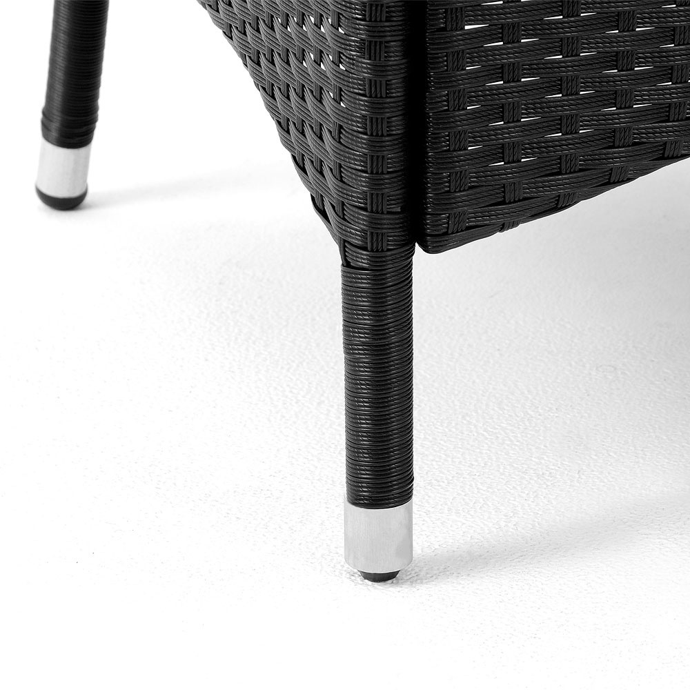 Casaria Polyrattan Zitmeubelen 17 stuks zwart stapelbaar