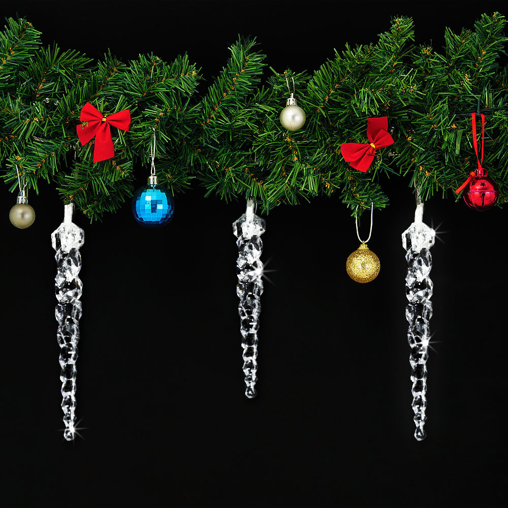 Monzana Lichtketting Kerstmis ijspegel 40 LED's 10,5m