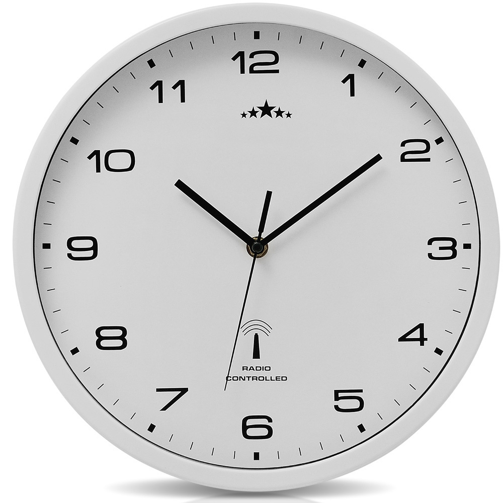 Deuba Wandklok radio Ø 31cm - wit