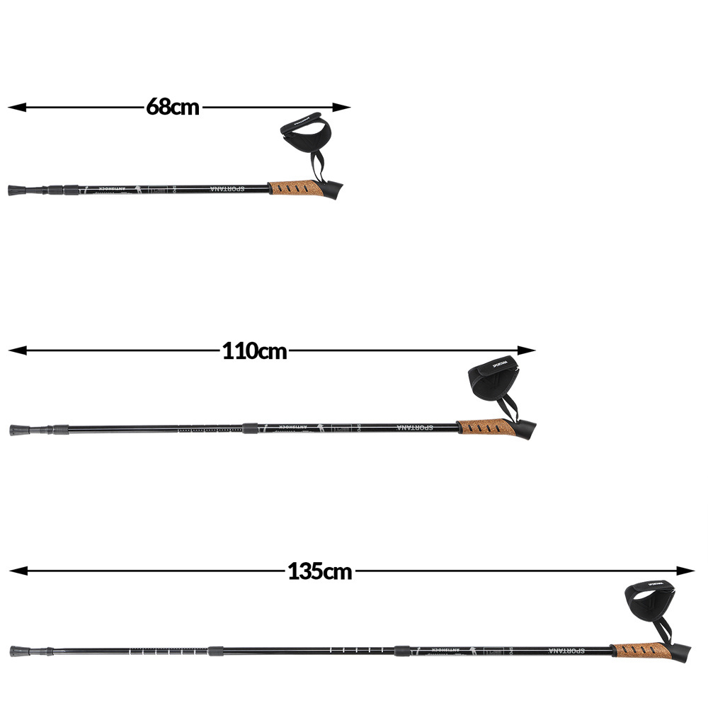 Deuba Sportana Nordic Walking stokken - grijs