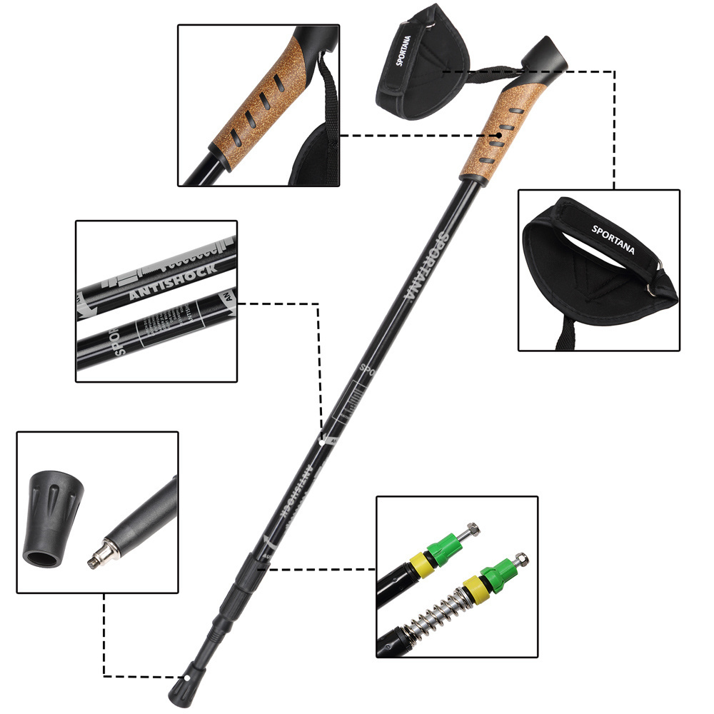 Deuba Sportana Nordic Walking stokken - grijs